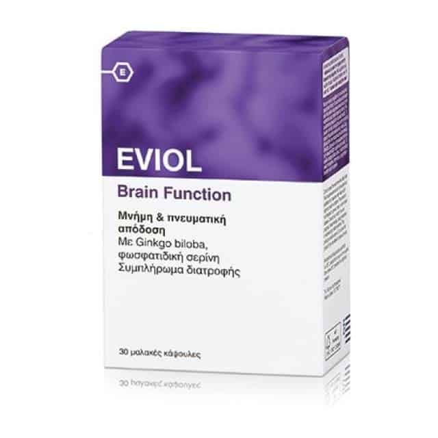 EVIOL Brain Function Μνήμη και Πνευματική απόδοση 30 Μαλακές Κάψουλες