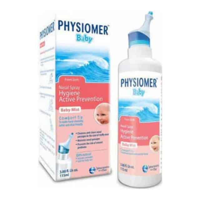 Physiomer Baby Comfort Ρινικό Σπρέι με 100% Θαλασσινό Νερό Κατάλληλο από τη Γέννηση, 115ml