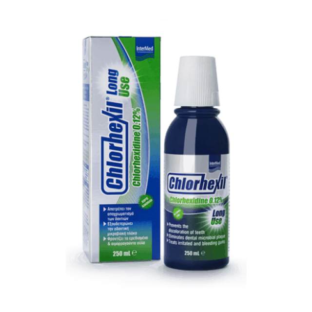 Intermed Chlorhexil 0,12% Mouthwash Long Use 250ml Στοματικό διάλυμα χλωρεξιδίνης μακράς χρήσης