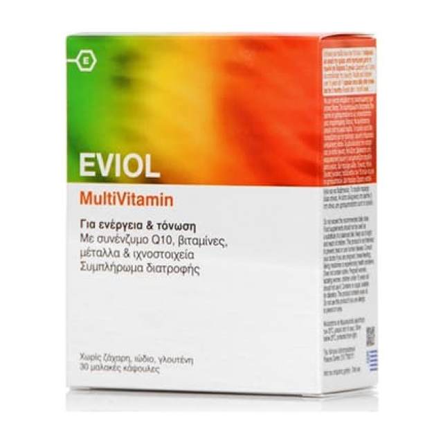 Eviol MultiVitamin Πολυβιταμίνη για Ενέργεια & Τόνωση 30 μαλακές κάψουλες