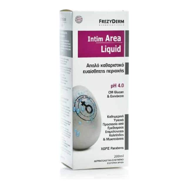 Frezyderm Intim Area Liquid pH4, Απαλό Καθαριστικό Ευαίσθητης Περιοχής 200ml