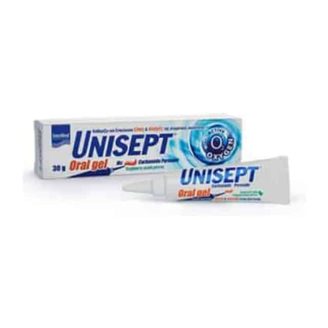 Intermed Unisept Oral Gel Γέλη για Έλκη και Πληγές της Στοματικής Κοιλότητας, 30gr
