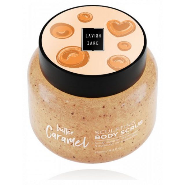 LC - Butter Caramel Body Scrub 250ml Tilted-800x800