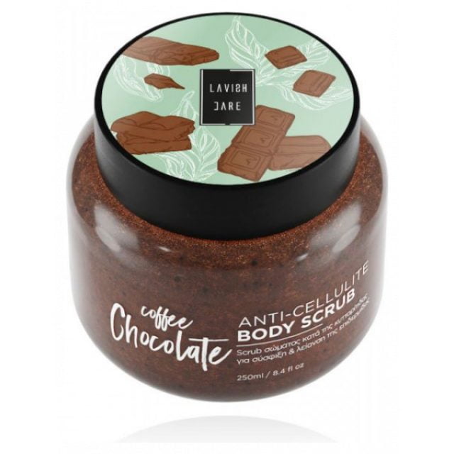 LC - Coffee Chocolate Body Scrub 250ml Tilted-800x800