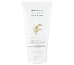 Thank You Farmer Rice Pure Clay Mask to Foam Cleanser