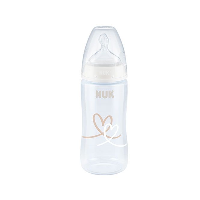 NUK First Choice Plus 6-18m , Μπιμπερό Κατά των Κολικών σε Διάφορα Χρώματα , με Δείκτη Ελέγχου Θερμοκρασίας και  Θηλή Σιλικόνης 300ml