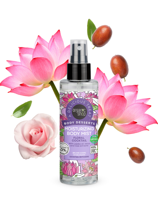 Organic Shop , Body Desserts Floral Cocktail, Ενυδατικό Body Mist, 200ml