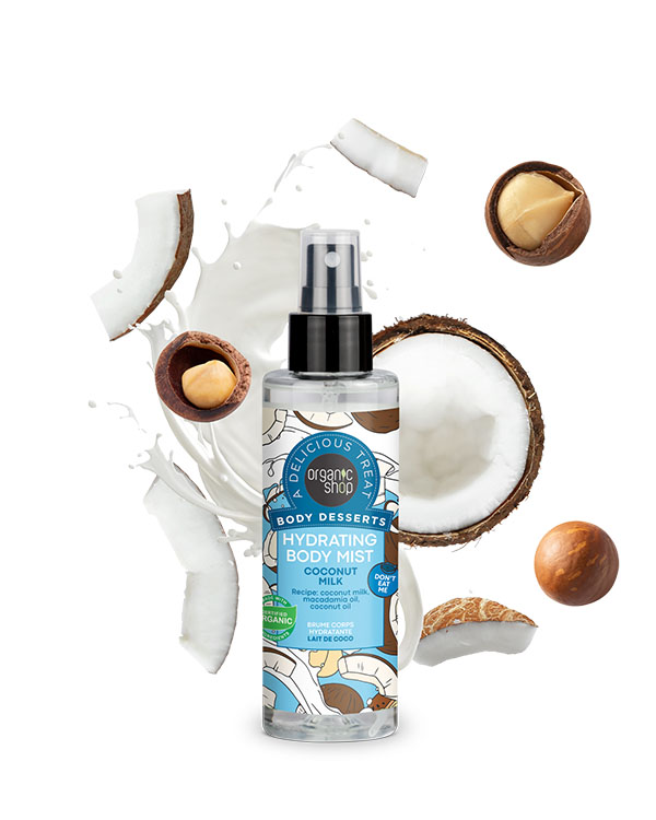 Organic Shop , Body Desserts Coconut Milk, Ενυδατικό Body Mist, 200ml