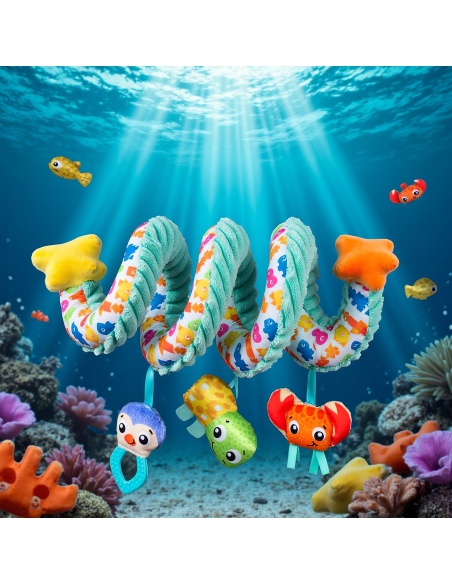Playgro Ocean Adventure Twirly Whirly, Παιχνίδι Καροτσιού  0m+ , 1TEM