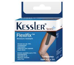 Kessler Flexifix Kinesiology Tape 5cm x 5m , Μαύρη Ταινία Κινησιολογίας 1ΤΕΜ